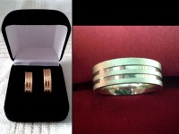 Par de Alianças  de ouro 18K